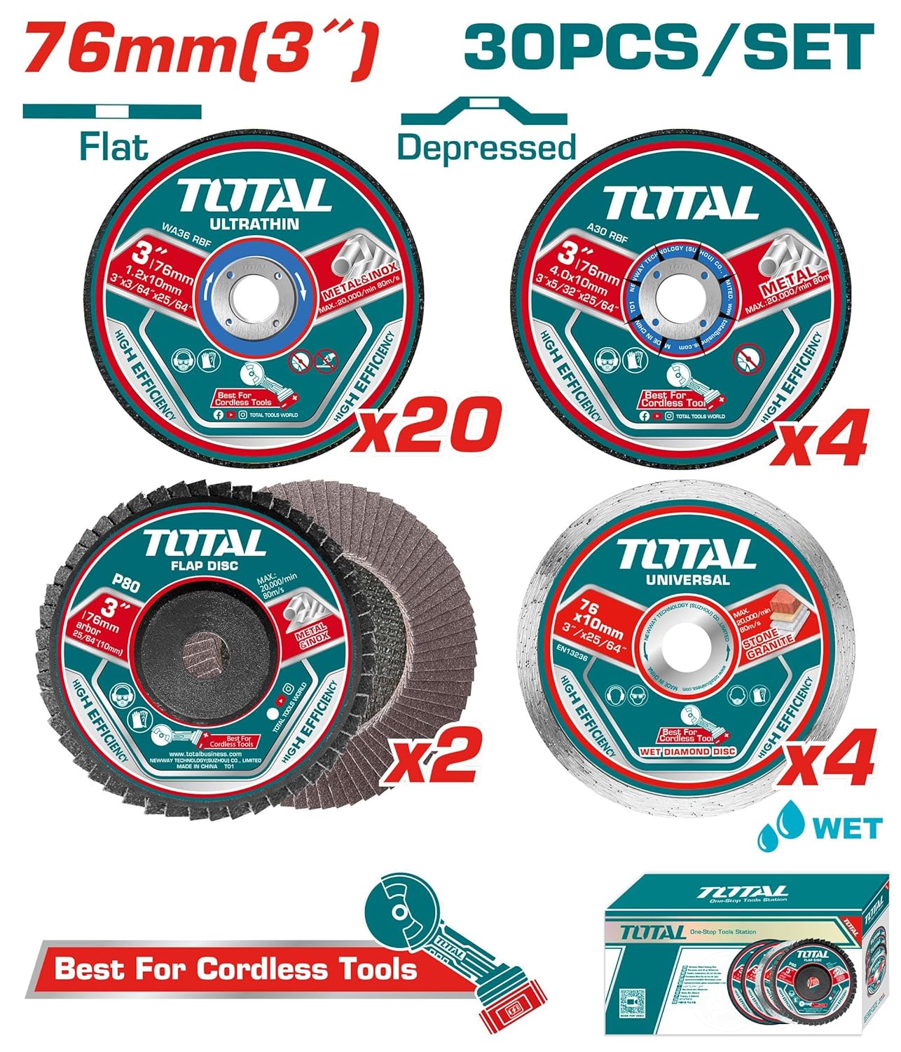 Set De Discos De Corte Total 30pcs/Set