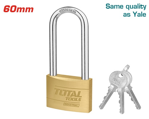 Candado Total Dorado 60mm Grillete Largo Ind